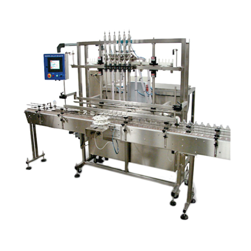 Liquid Viscous Liquid Servo Pump Filler Machine - Color: Silver