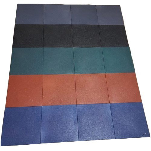 Gym Rubber Tiles - Recycled Rubber (SBR), 20x20 Inch / 1x1 Meter, Multi-Color, 08mm to 50mm Thickness | Non-Slip, Shock Absorbent, Indoor/Outdoor Use