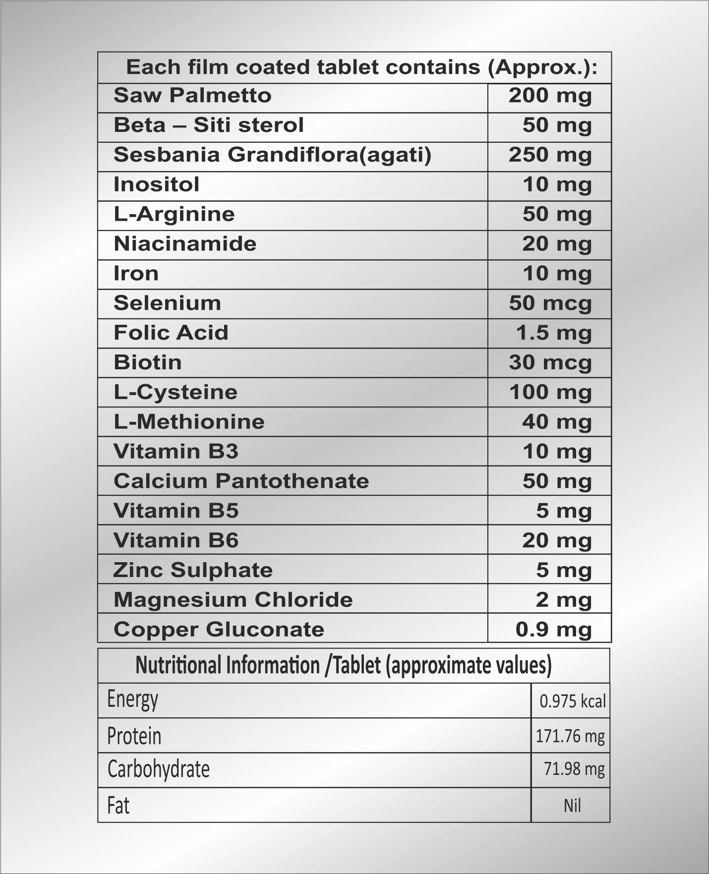 Hair Tablet