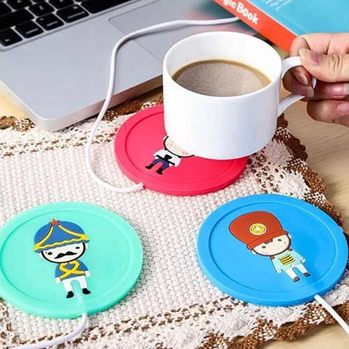 Silicone Rubber Promotional Tea Coaster Set - Rubber, Custom Size, Multicolor, Smooth Finish | Durable Heat Resistant Design, Easy To Clean