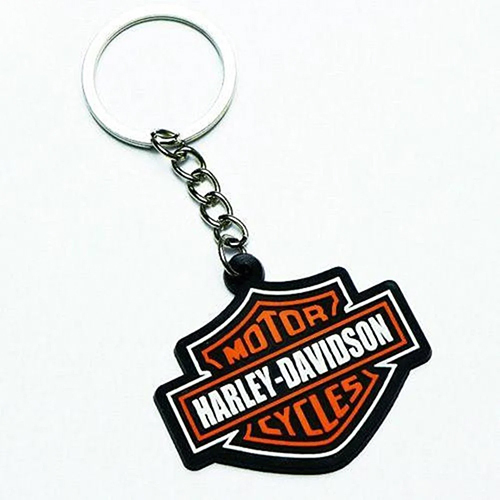 PVC Keychain - Silicone Rubber, 4 Inches | Black, Red, and White, Unisex Design, Eco-Friendly Material, Motorcycle Shape
