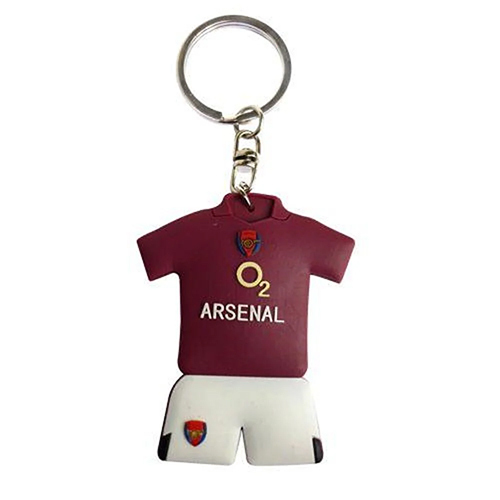 Silicone Rubber Promotional Keychain - Color: Red