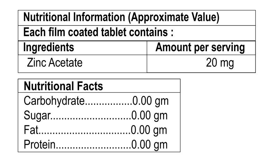 Zinc Acetate Tablet