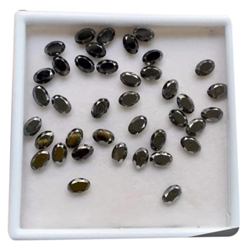 9-7Mm Black Oval Diamond - Diamond Type: Natural