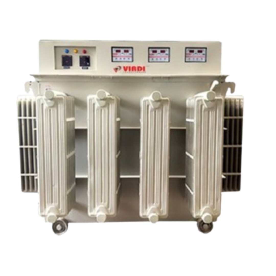 500 Kva Oil Cooled Three Phase Servo Voltage Stabilizer - 300-470v Input, 400v Output, 98% Efficiency, Digital Control System, Auto-cut Voltage Protection, 1 Year Warranty, Virtually Nil Waveform Distortion