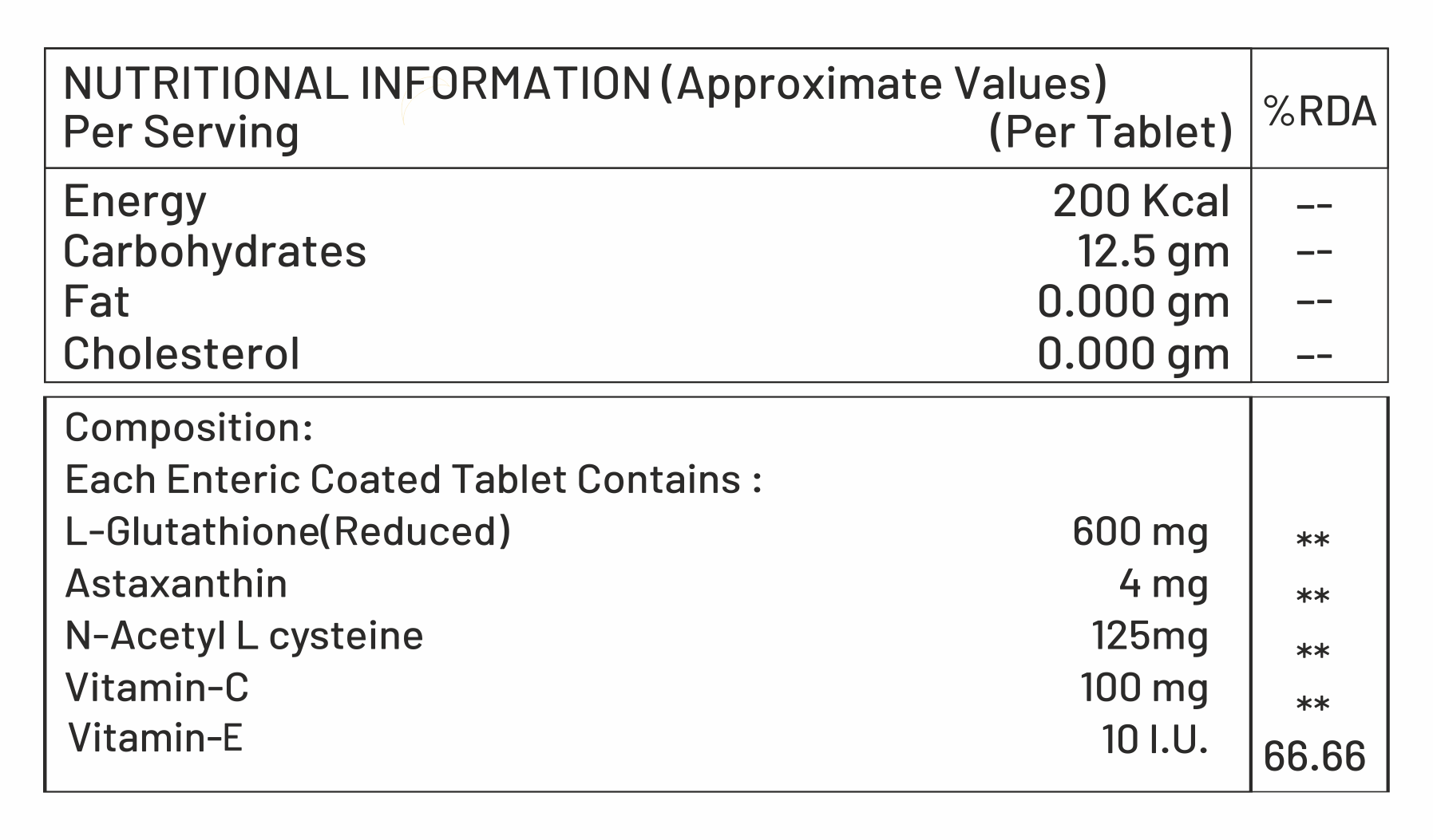 L-glutathione Supplement For Skin Lightening And Age Defying