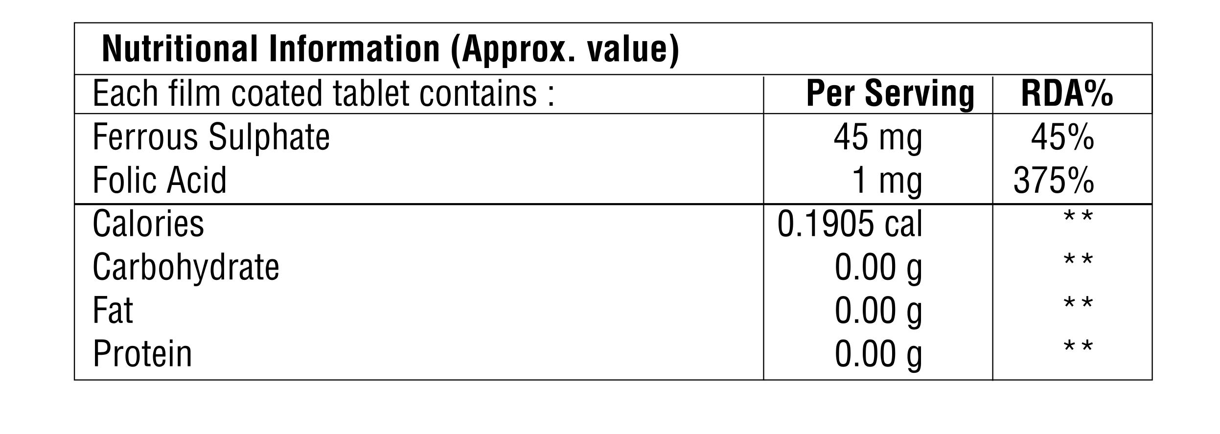 Ferrous Sulphate And Folic Acid Tablet - Iron Supplement For Anemia Treatment, Promotes Healthy Red Blood Cell Production