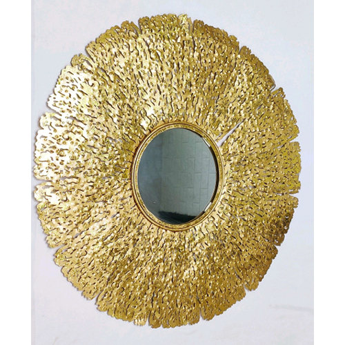 Wall Hanging - Golden Circle Shape | Modern Hand-built Indoor Decorative Art