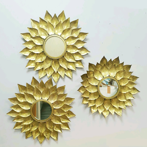 Wall Hanging - Golden Circle Shape | Modern Hand-built Indoor Decorative Art