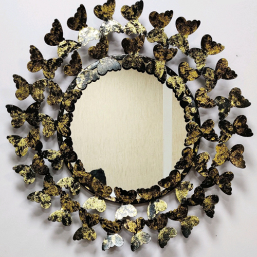Wall Hanging - Golden Circle Shape | Modern Hand-built Indoor Decorative Art