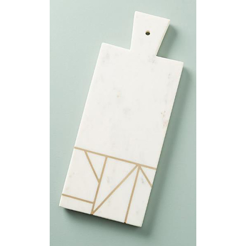 Stone And Wood Inlay Chopping Board - Different Sizes Available Brown Finish Modern Indoor Style