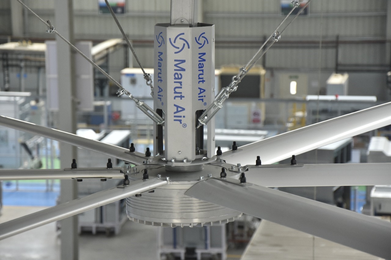 Hvls Fan - 1.5 Hp, 7.3m Diameter | Ideal For Commercial & Industrial Spaces, Energy Efficient Ventilation With 780,000 M3/hr Airflow