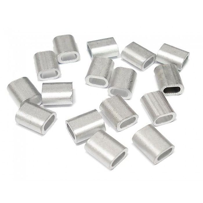 2/2.5/3.0mm Aluminum Ferrule - Aluminum Alloy Material | Double Barrel Structure, Durable Design For Versatile Applications