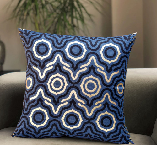 Print And Foil Cotton Cushion Covers Dimensions: 16X16 | 18X18 | 20X20 | 22X22 | 24X24 | 12X20 | 12X12 Inch (In)