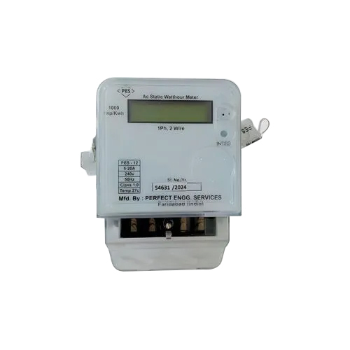 Single Phase Prepaid Energy Meter - Color: White
