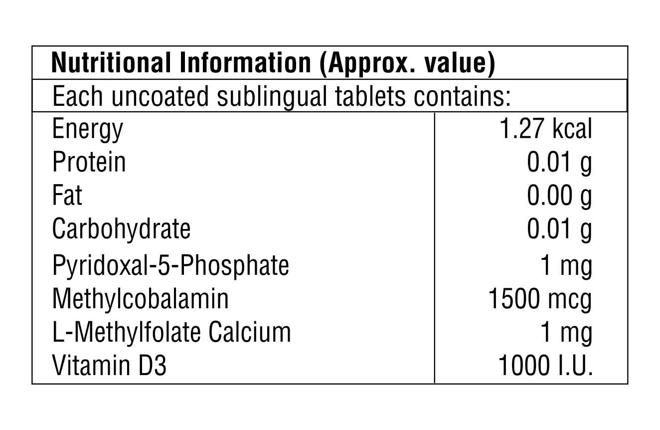 Methylcobalamin With Vitamin D3 Sublingual Tablet