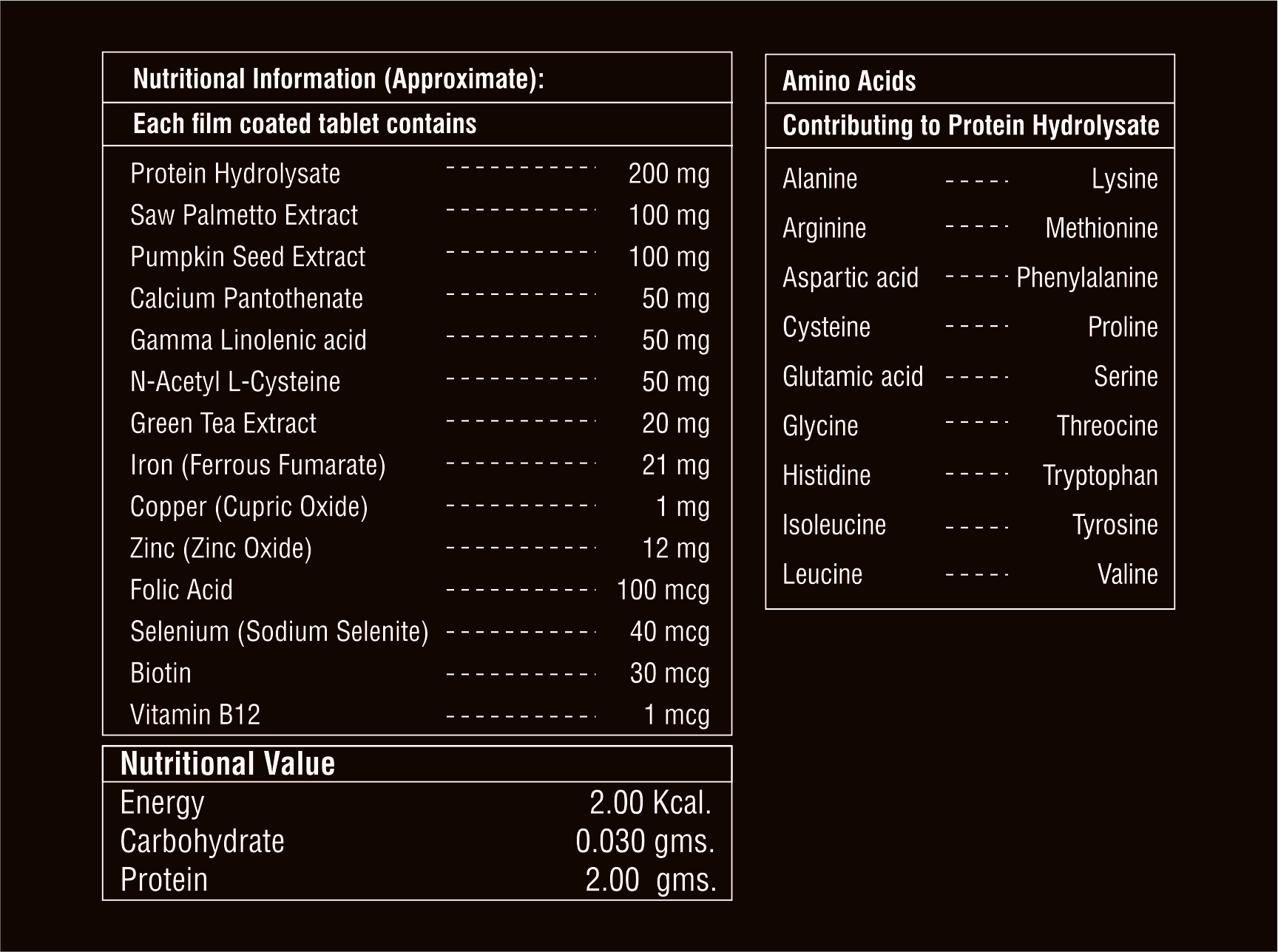 Saw Palmetto Extract With Vitamins And Minerals Tablet