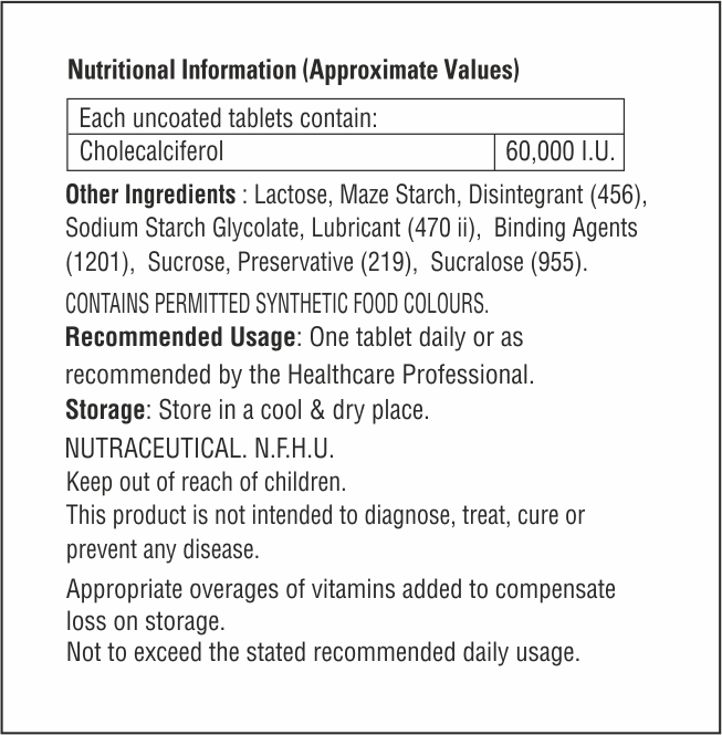 Cholecalciferol Chewable Tablet