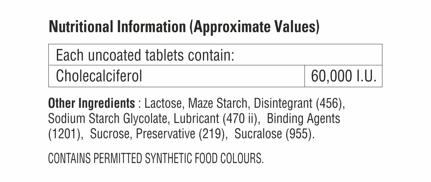 Cholecalciferol Chewable Tablet