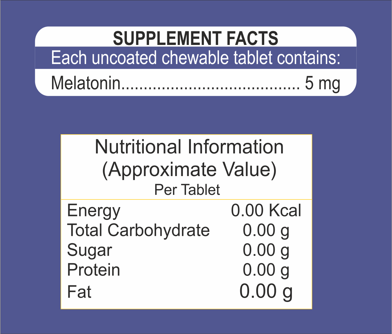 Melatonin 5mg Chewable Tablet