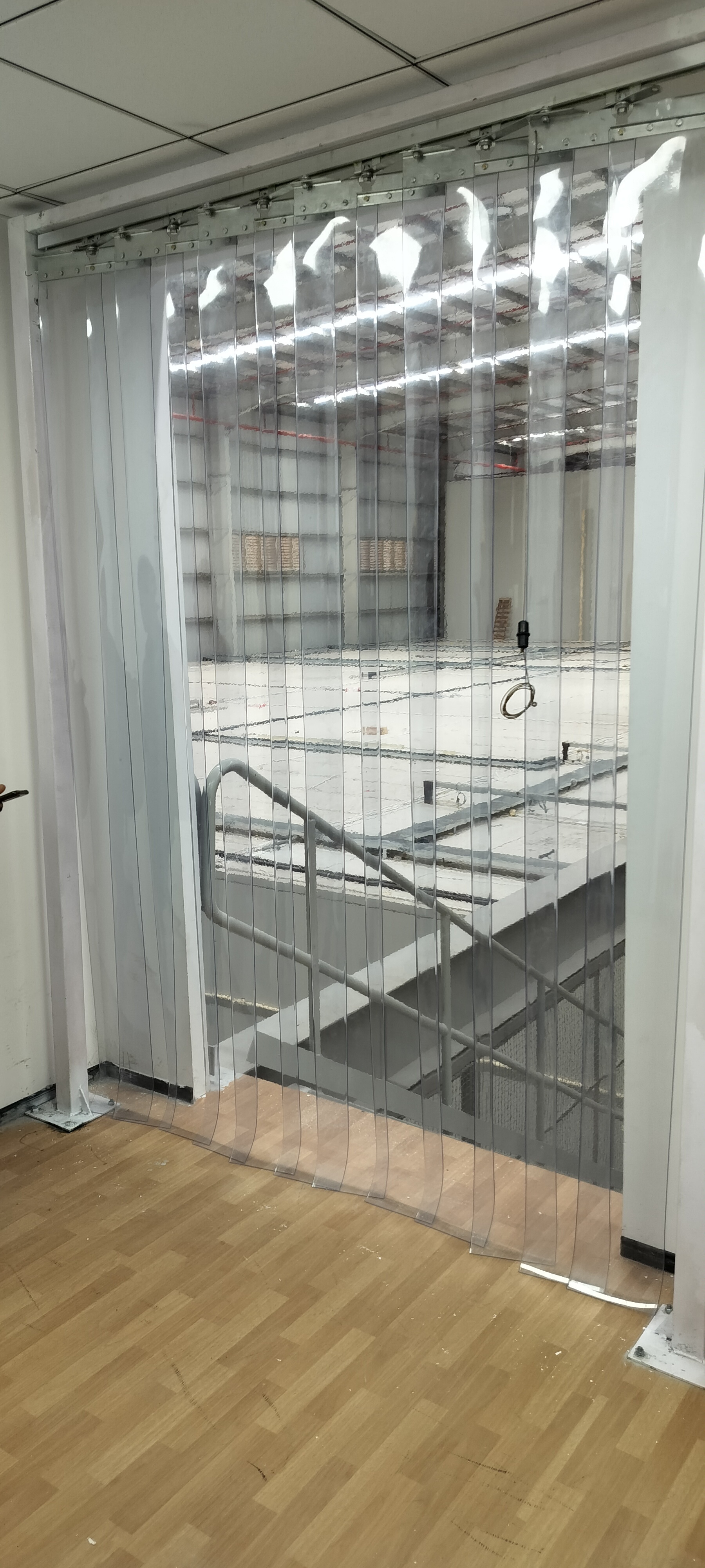Tinted Blue Transparent Clear Pvc Strip Curtain - 2mm/3mm Thickness, 200mm Width | Non-phthalate Material, Insect & Dust Barrier, Plain Finish