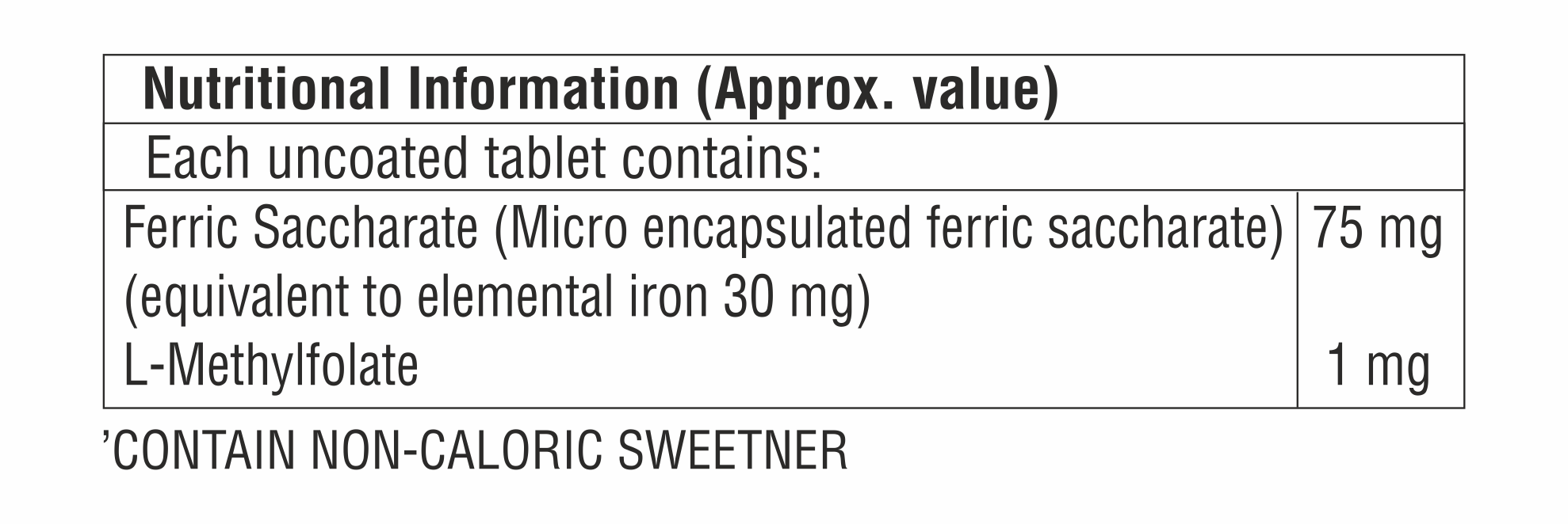 Microencapsulated Ferric Saccharate And L-methylfolate Chewable Tablet