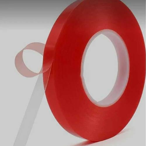Double Sided Red Polyester Tapes - Polyester, 20-40 mm Width, 10-20 m Length | Durable for Outdoor Use, Strong Adhesive on Both Sides