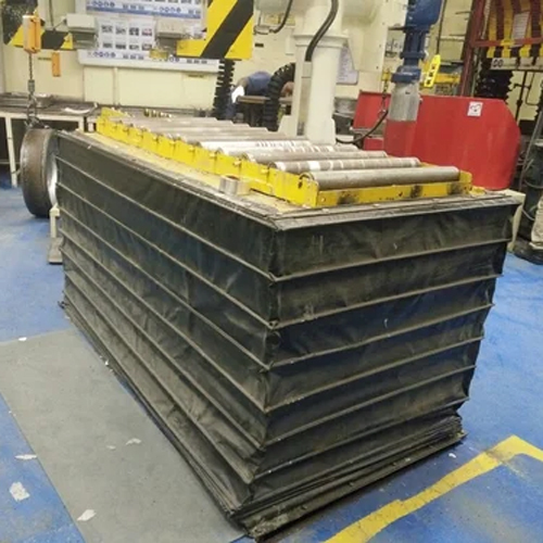 Scissor Lift Bellow Cover - Silicon Coated Fabric, Different Thickness Millimeter (mm), Gray Color | Ideal for Industrial Applications