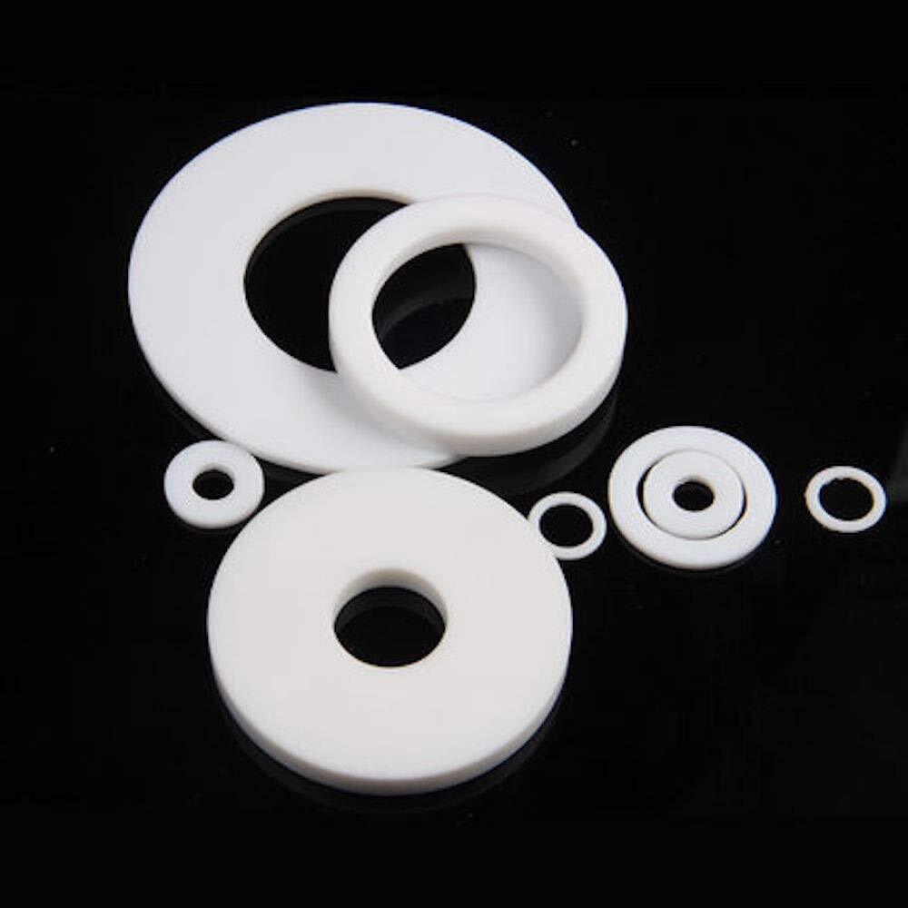 Ptfe Washer - Ptfe Material, Varied Sizes, White Color | Chemical Resistance, High Temperature Tolerance, Low Friction, Non-stick, Electrical Insulation