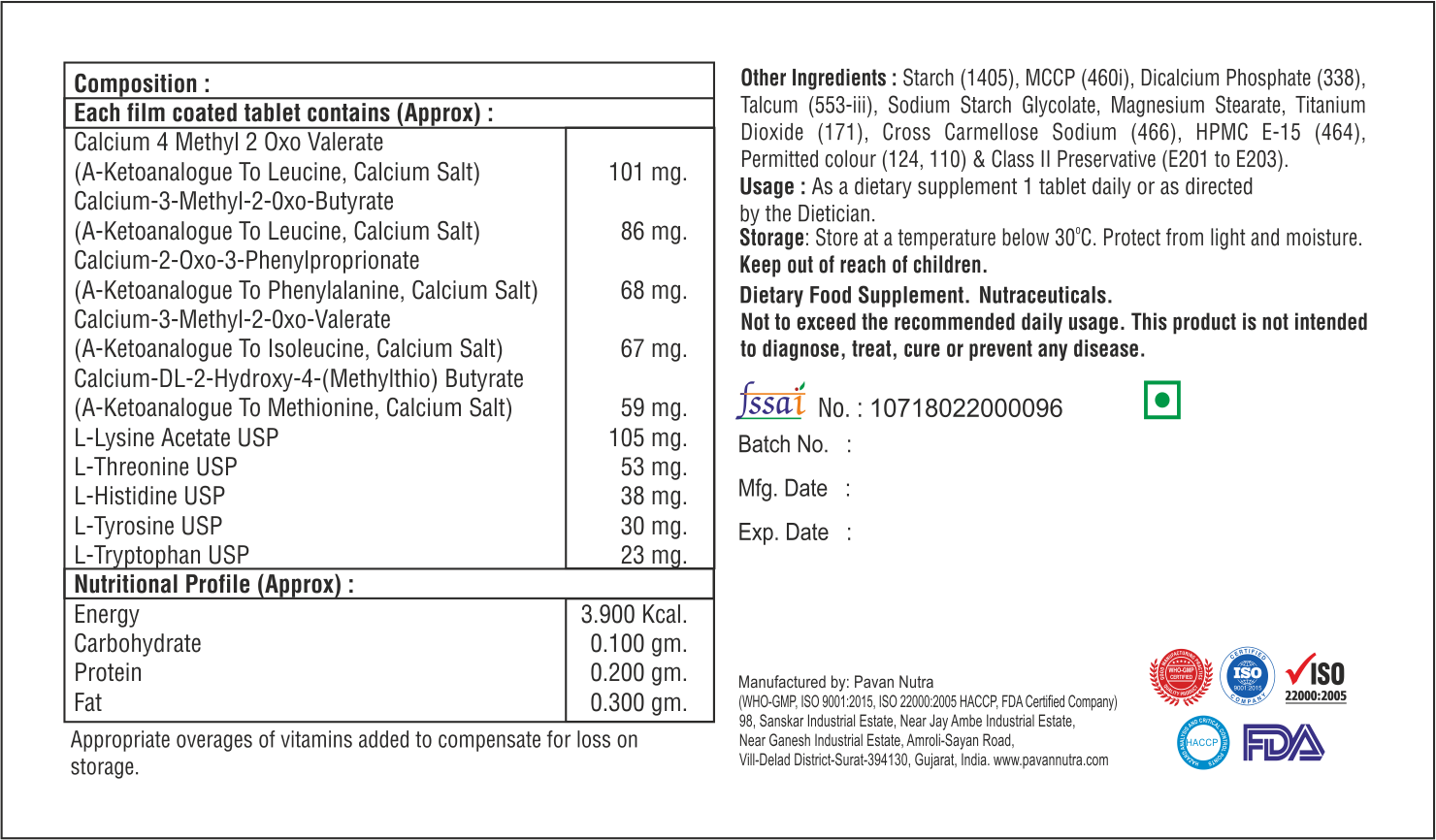 Alpha Ketoanalogue Tablet