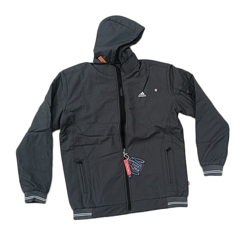 Black Mens Hooded Jacket