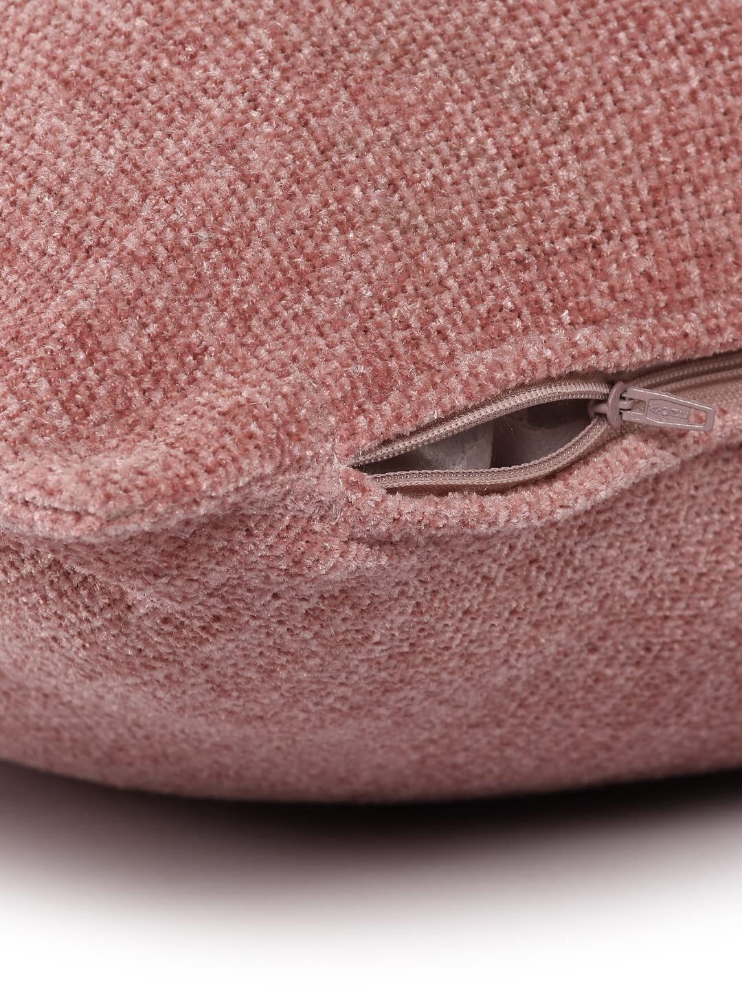Chenille Solid Cushion Covers - 16x16 | 18x18 | 20x20 | 22x22 | 24x24 | 12x20 | 12x12 Inch, Cozy Pink, Sturdy Zipper, Easy Care, Versatile Use