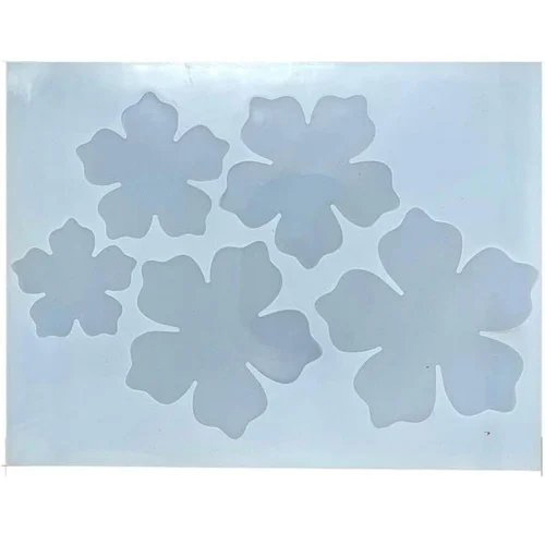 3D Flower Silicone Mold - 5 Cavities, Transparent Design for Resin Art