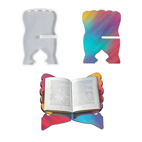 Resin Art Mold - Transparent Book Holder Shape | Versatile Size Options for Creative Projects