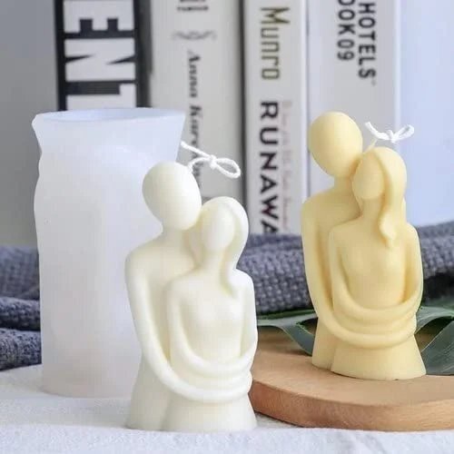 Multicolor Hug Couple Candle Molds