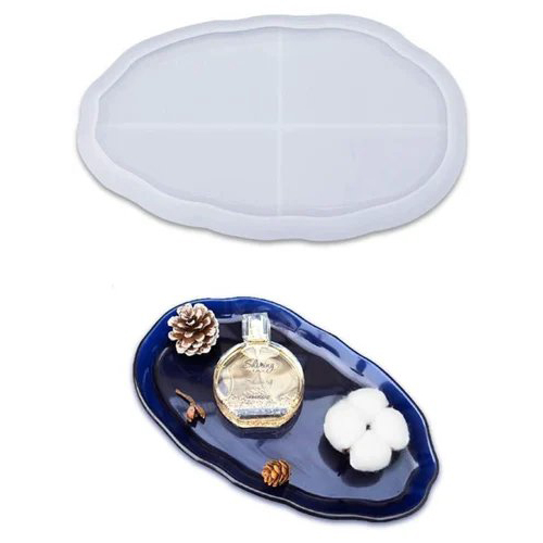 Silicone Big Trinket Oval Tray For Resin Art - Material: Silicone, Size: Various Sizes Available, Color: All Options | Customizable Shaping Mode for Creative Projects