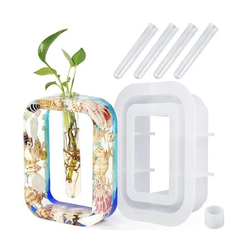 Transparent Silicone Rectangle Planter Mold For Resin Art