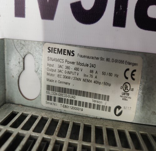 Siemens 6sl3224-0be33-0ua0 Sinamics Power Module - Advanced Control Technology, Enhanced Efficiency With Compact Design