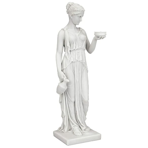 White Standing Lady Marble Statue