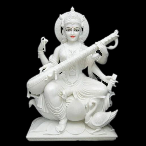 Durable Man Saraswati Marble Murti Statue