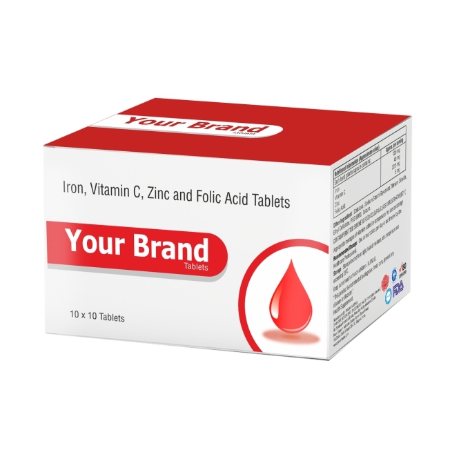 Iron With Vitamin C With Zinc And Folic Acid