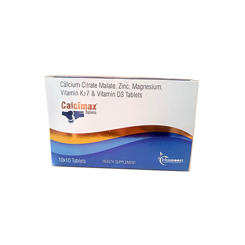 Calcium Malate Zinc Magnesium Vitamin K27 And Vitamin D3 Tablets Origin: India
