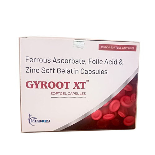 Ferrous Ascorbate Folic Acid and Zinc - Soft Gelatin Capsules | Immune System Support, Promotes Healthy Skin and Hair, Convenient Dosage with Water