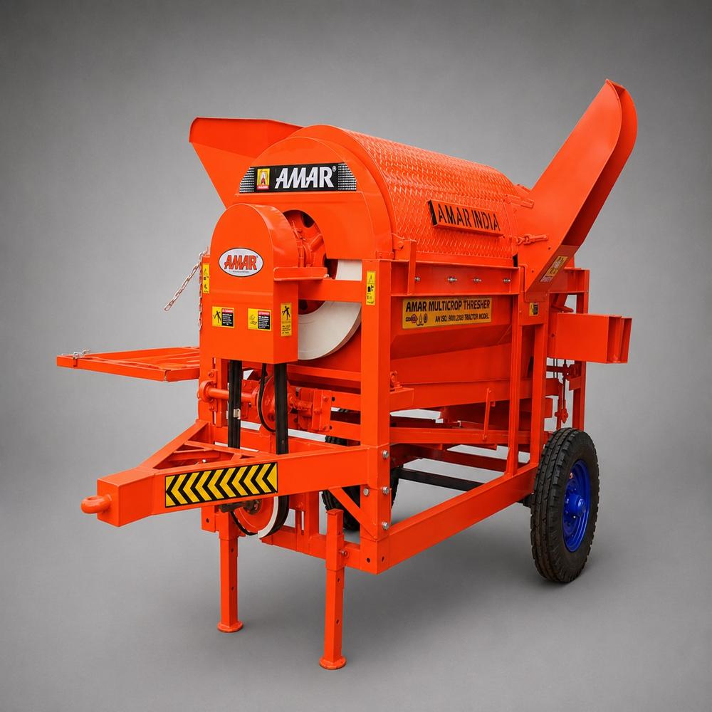 Axial Flow Series Tractor Model Multicrop Thresher - Capacity: 1000-2000 Kg/Hr