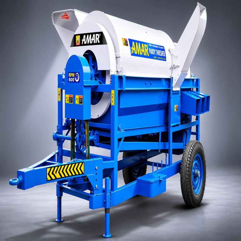 4 And 5 Fan Heavy Duty Tractor Model Paddy Thresher - Capacity: 1000-2000 Kg/Hr