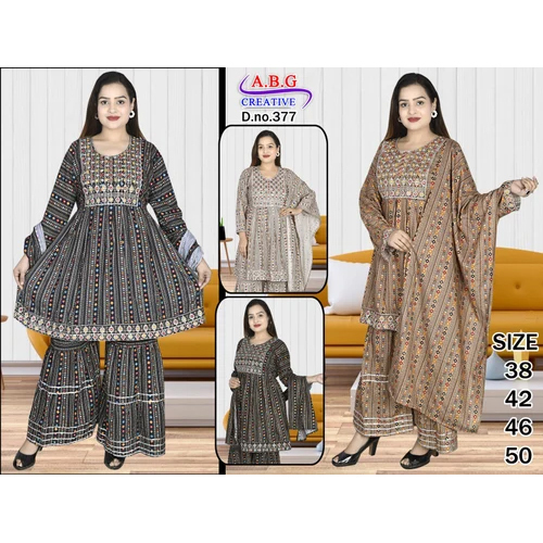 Multicolor Designer Frock Sharara