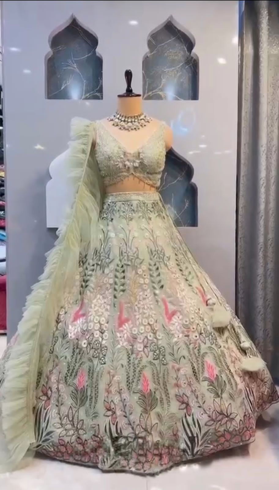 Designer Lehenga - Bust Size: Xxxl Meter (M)