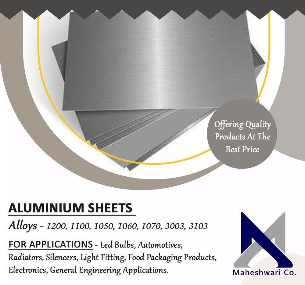 Hindalco Aluminum 5052 Sheets - Color: Silver
