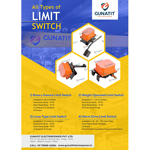 Crane Limit Switch - Application: Double Saftey For Up Down Motion