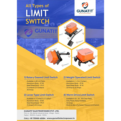 Gravity Limit Switch - Color: Orange